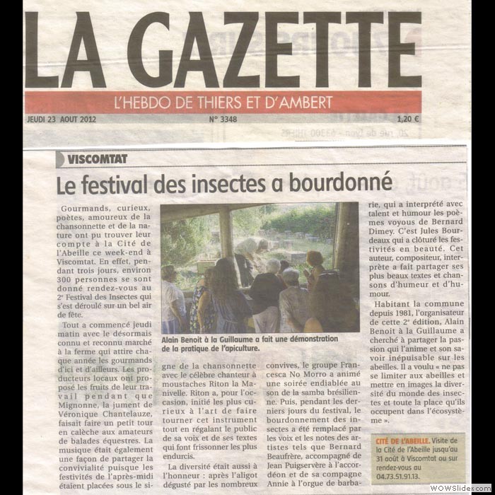 La Gazette - 23 Août 2012